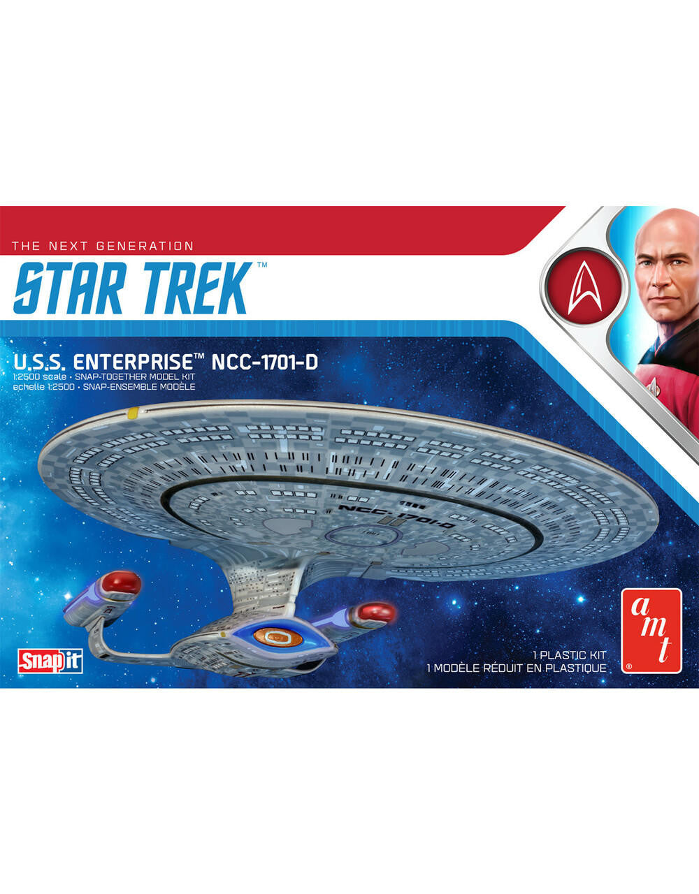AMT 1/2500 Star Trek Enterprise-D Next Generation Snap 1126M
